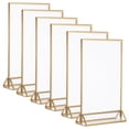 thumbnail image 1 of 6pcs Clear Sign Holders Tabletop Display Stands Vertical Holders for Restaurants Wedding Shops, 1 of 8