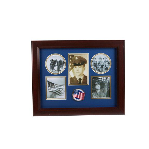 Allied Frame US American Flag Medallion 5 Picture Collage Frame