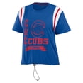 thumbnail image 2 of Women's WEAR by Erin Andrews Royal Chicago Cubs Cinched Colorblock T-Shirt, 2 of 3