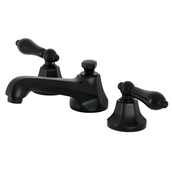 Kingston Brass KS4460PKL Duchess Widespread Bathroom Faucet with Brass Pop-Up, Matte Black