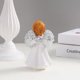 thumbnail image 3 of Figura de resina con forma de ángel rezando, 13 cm, con alas plateadas, 3 of 3