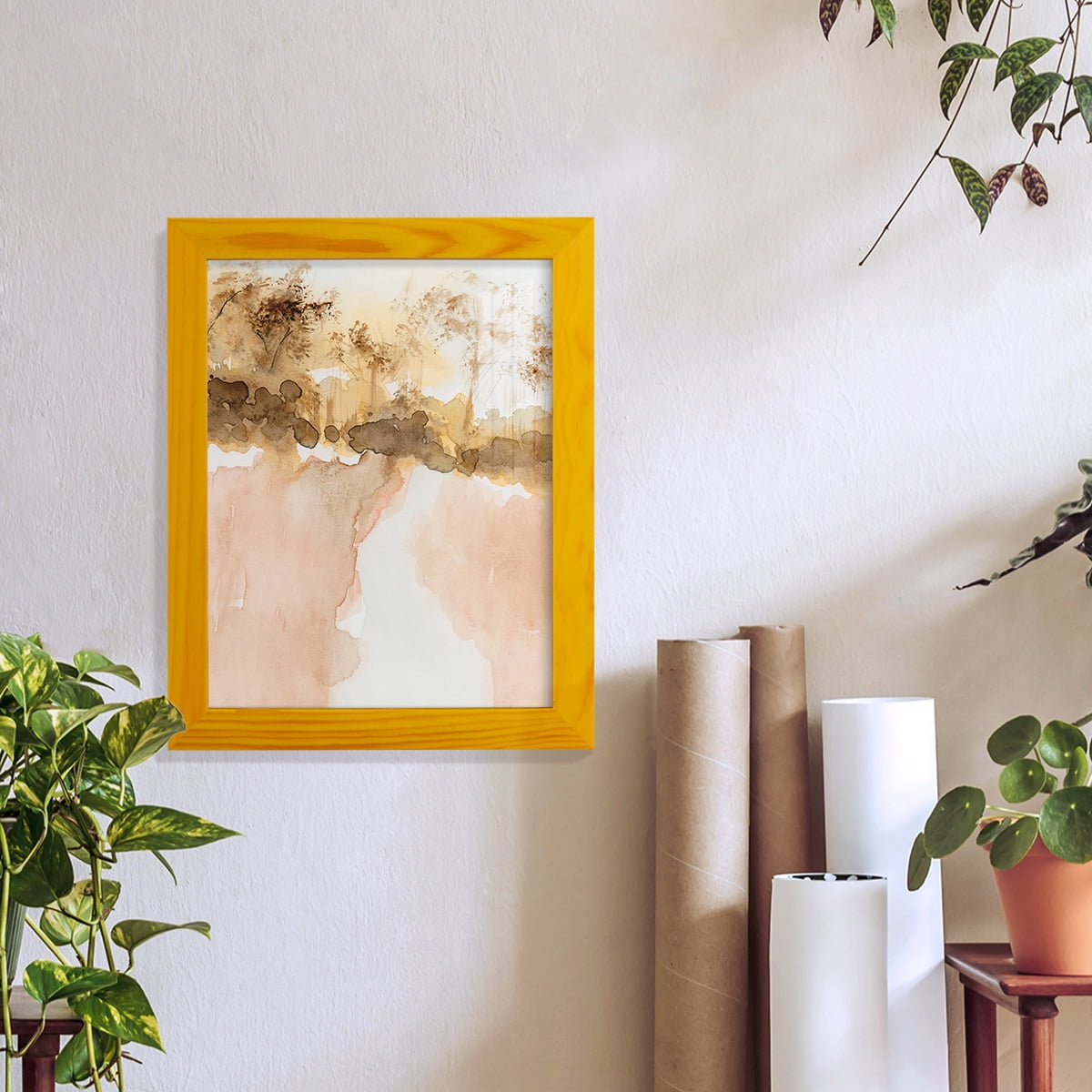 Sun Kissed Earth I - Framed Print w/glass - Sunflower Yellow