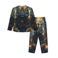 thumbnail image 2 of Uemuo Forest Meditating Tiger Pattern Womens Pajama Sets,PJ Set for Women,Pajamas for Women Logo,Long Sleeve Pajama Set for Women,Soft Long Sleeve Top With Pants-Small, 2 of 9