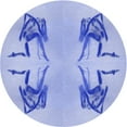thumbnail image 1 of Ahgly Company Machine Washable Indoor Square Transitional Light Slate Blue Area Rugs, 3' Square, 1 of 7