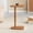Mid Tone Honey, variant on MH London Sammy Solid Mango Wood C-Shape End Table, Sofa Side Table, Drink Table, 15 x 12 x 22 in, Mid Tone Honey