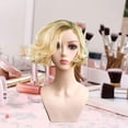 thumbnail image 6 of Realistic Mannequin Head Display Stand Tabletop Manikin for Jewelry s Displaying Making Styling Hats Beginner Stylist Shopping Mall Style B, 6 of 10
