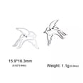 thumbnail image 7 of RSAMD Stainless Steel Swallow Earring Cute Little Bird Ear Studs Pendientes Jewelry-Steel, 7 of 7