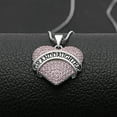thumbnail image 2 of Granddaughter Necklace for Women by Ginger Lyne CZ Heart Pendant White Gold Plated, 2 of 5
