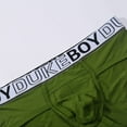 thumbnail image 3 of khonts,Men's Letter Printed Briefs Breathable Underwear Comfortable Soft Pouch Underpants Green S, 3 of 6