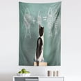 thumbnail image 1 of Kitten Tapestry, Cat Doing Arithmetic with Fish Problem on a Blackboard for Kitty to Solve Fishbone, Fabric Wall Hanging Decor for Bedroom Living Room Dorm, 5 Sizes, Multicolor, by Ambesonne, 1 of 1