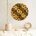 thumbnail image 5 of Kdxio Yellow Black Plaid Sunflower Bone China Decorative Plate Ceramic Decorative Plate for Home Office Wall Stand Decorative Plates for Home Bedroom-10in, 5 of 6