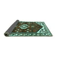 thumbnail image 2 of Ahgly Company Indoor Square Persian Turquoise Blue Traditional Area Rugs, 5' Square, 2 of 4