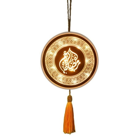 

Arab Night Light Ramadan Eid Wall Luminous LED Lamp Mubarak Muslim Islamic Party Mubarak Hanging Decor for Home A