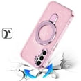 thumbnail image 5 of XPM for Apple iPhone 16e Phone Case, Transparent Glitter Bling Case with Rotating Magnetic Ring Stand, Shockproof Hybrid Cover for Apple iPhone 16 E (6.1") (Pink), 5 of 8