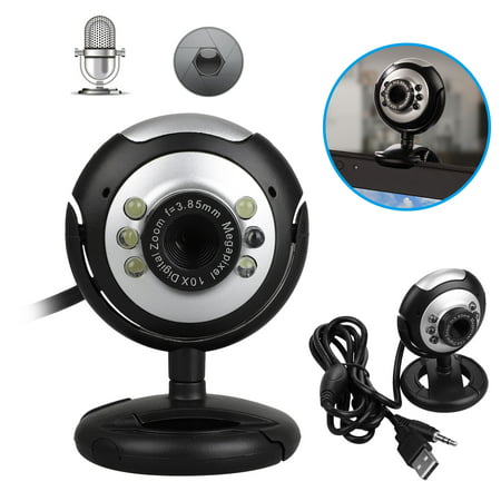 Webcam, TSV USB Mini Computer Camera with Built-in Microphone for Laptops and