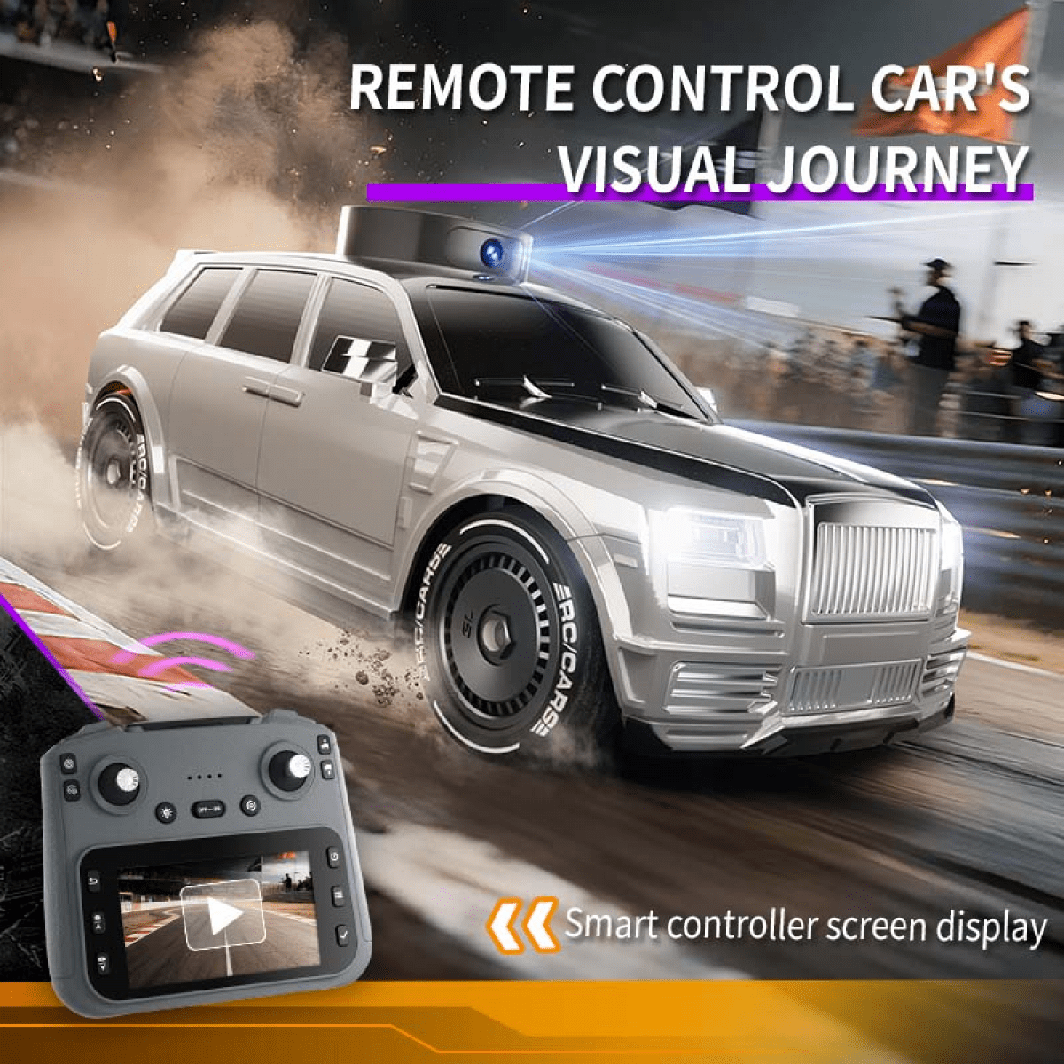 RC Truck with 720P Camera for Adults, Remote Control Car with Real-time View Transmission for Ages 14+ Birthday Gifts(White)