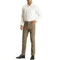 thumbnail image 2 of Lars Amadeus Business Checked Trousers for Men's Straight Leg Flat Front Plaid Dress Pants, 2 of 6