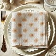 thumbnail image 1 of Vargottam Premium Cotton Muslin Napkins - Set of 12, 20-Inch Beige Dots Design, Soft and Absorbent Cloth Napkins for Dining, Decor, Weddings, and Special Occasions - Machine Washable, Table Linens, 1 of 7