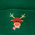 thumbnail image 7 of DALIX Rudolph Adult Beanie Christmas Holiday Winter Stocking Hat in Green, 7 of 7