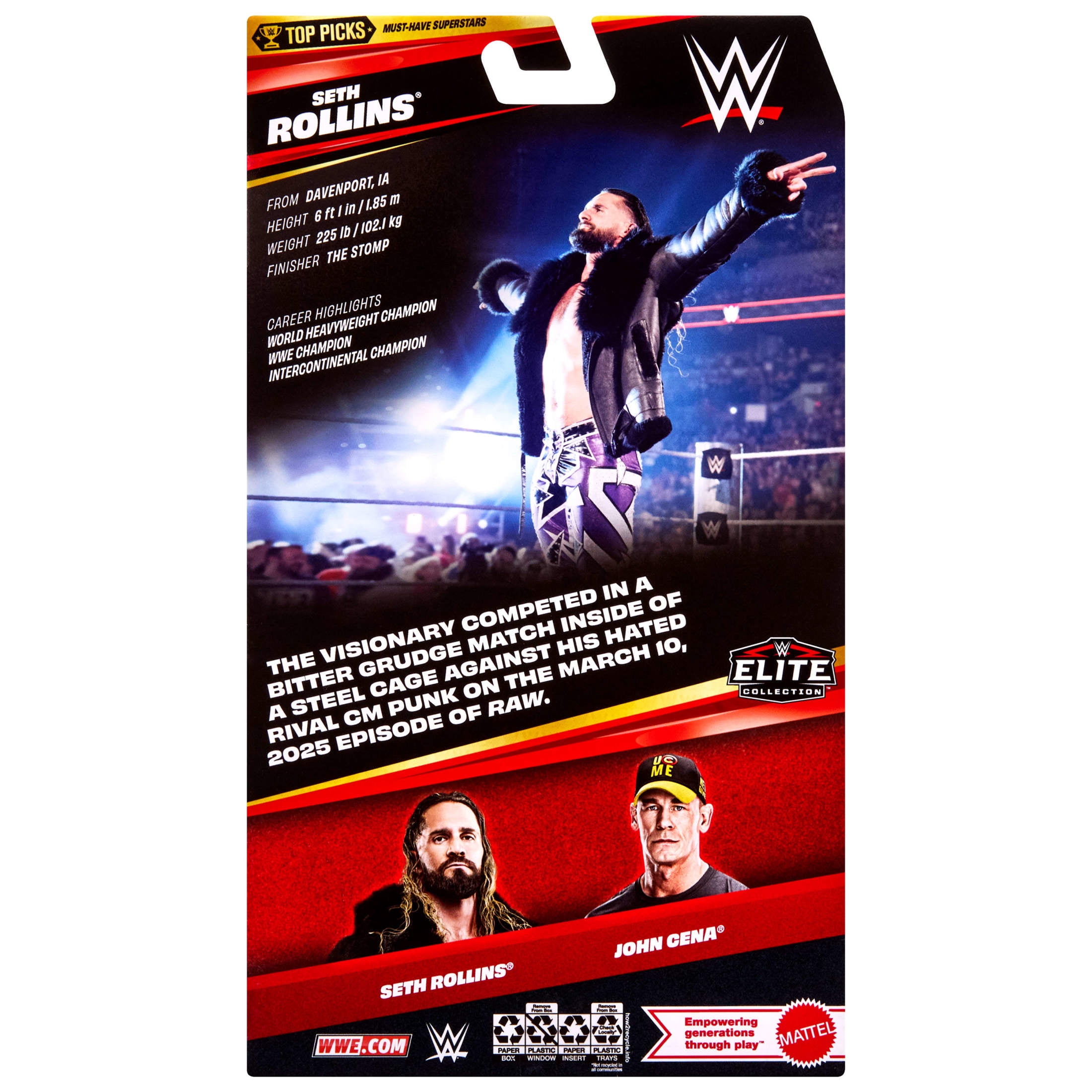 WWE Elite Collection Top Picks Action Figure & Accessories, 6-inch Collectible Set