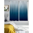 thumbnail image 3 of Navy Blue Ombre Sheer Curtains 2 Panels Set Contemporary Gradient Abstract Sheer Window Curtains Light Filtering Rod Pocket Voile Drapes for Bedroom Living Room 52"x63", 3 of 8
