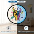 thumbnail image 5 of Indoor 12' Voice-Activated Luminous Decoration Wall Clock With LED Night Light Rock Sign with Fingers, 5 of 8