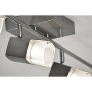 AFX Metro 1-light Satin Nickel LED Fixed Rail, Frosted Clear Glass Shade - Satin Nickel