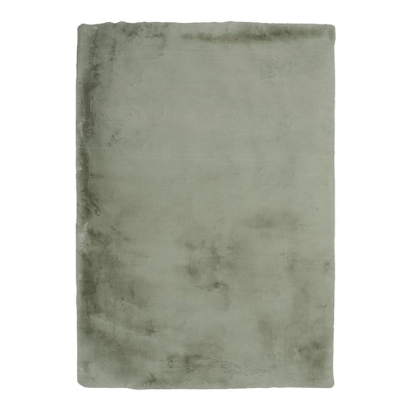 Linon Maven Faux Rabbit Pale Green 3' X 5' Rectangle Area Rug RUGFR0535