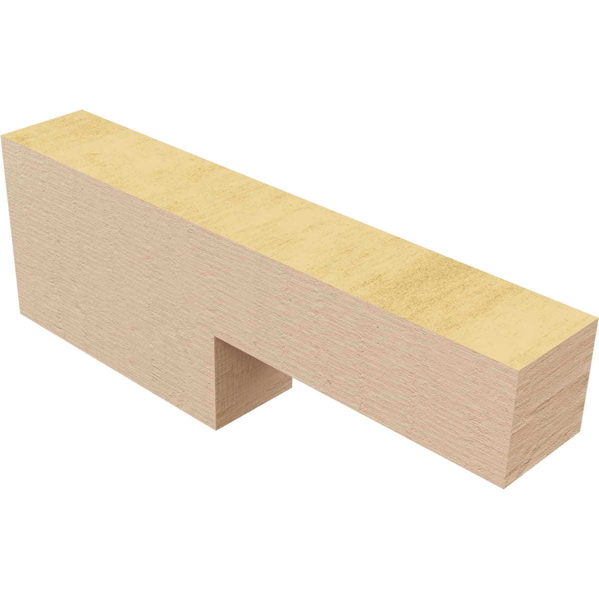 2"W x 12"D x 4"H Thin Chapel Hill Rough Cedar Woodgrain TimberThane Corbel, Primed Tan
