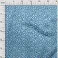 thumbnail image 3 of oneOone Viscose Jersey Medium Blue Fabric Floral Abstract Fabric For Sewing Printed Craft Fabric By The Yard 60 Inch Wide, 3 of 4