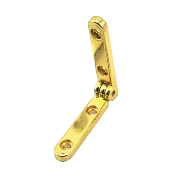 Quroko Zinc Alloy Jewelry Box Hinge, Mini Box Hinges for Storage Cabinets, Wine Boxes, Drawers and Dollhouses (Gold, 1pcs)