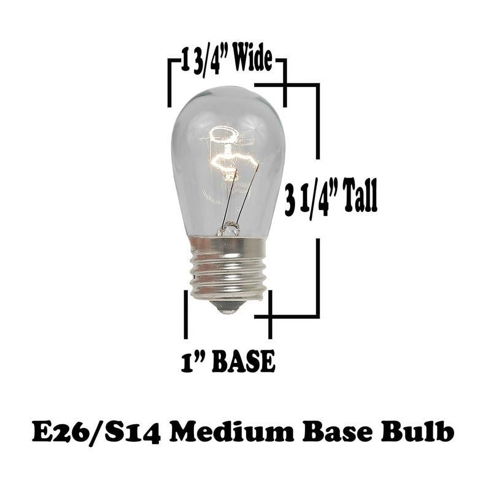 Novelty Lights Clear Incandescent Edison Outdoor String Lights with 50 Bulbs S14 Vintage Bulbs Black Wire 100 Feet