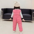 thumbnail image 6 of Usaibhir Toddler Unisex Winter Snow Pants Down Puffer Warm Overall Windproof Fleece Lined Jumpsuit 1-4T, 6 of 7