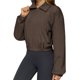 thumbnail image 2 of Chaqueta Corta Holgada para Mujer, con Cremallera, Cortavientos, Cálida, Ideal para Deportes Al Aire Libre y Correr Café Marrón L, 2 of 7
