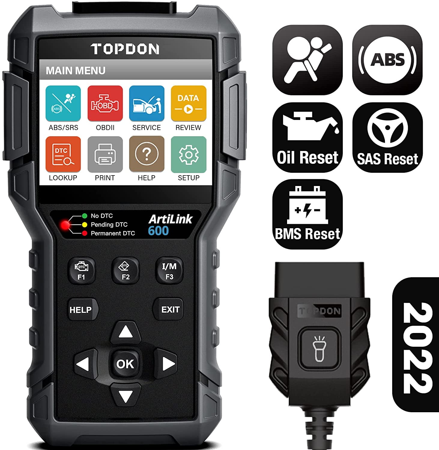 Car OBD2 Scanner Auto Diagnostic Tool SRS ABS TPMS Oil EPB Throttle Code Reader 