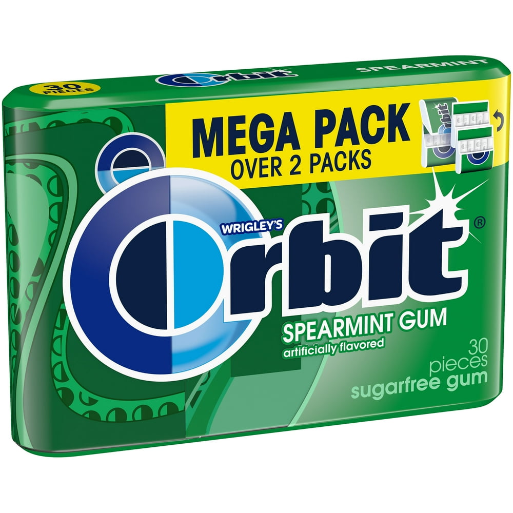 Orbit Spearmint Sugar Free Chewing Gum Back to School 30pc Walmart