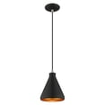 thumbnail image 2 of Livex Lighting Geneva 1-Light Contemporary Metal Single Pendant in Black, 2 of 8