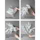 thumbnail image 2 of 1PC 53.5cm plastic simulation plant small handle 4 fork eucalyptus, 2 of 4