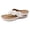 White, variant on Dakaela Wedge Sandals Women Flower Platform Dressy Summer Flip Flops Arch Support Comfortable Slip on Orthopedic Thong Slides Size 6-10 Black