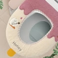 thumbnail image 4 of YgkuHd Toilet Seat Cushion, Fall And Winter Toilet Seat Thickened Household Warm Sitting Toilet Cover Furry Toilet Seat Cushion Washable D Shapetoilet Seat Cushion (Pink), 4 of 6