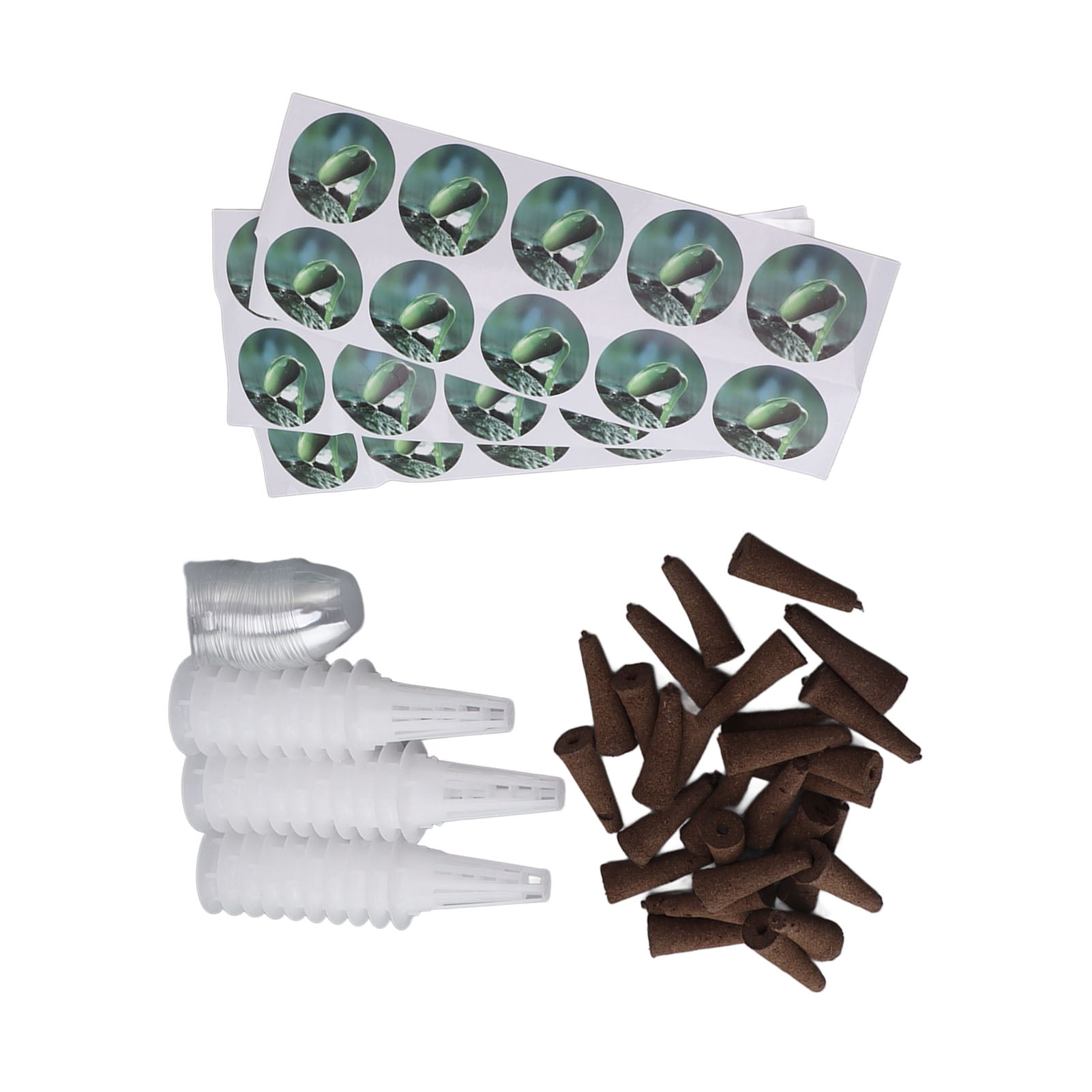 Xirurus 30 Set Plant Seed Starter Pods Kit with Seed Grow Baskets, Sponges, and Stickers, Hydroponic Growing Kit for Indoor Gardening, Tomatoes and Herbs (10.2 x 5.5 x 2.4 inches / 26 x 14 x 6 cm)