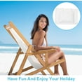 thumbnail image 4 of 44x16 Beach Sling Chair Canvas Cloth with Pillow 1.5mm Thick White Casual Lounge Chair Replacement Canvas Outdoor Folding Chair Fabric for Patio Beach Sunbathing Garden Courtyard DIY, 4 of 6