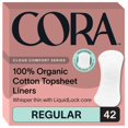 thumbnail image 1 of Period Liners Cora Regular 100% algodón orgánico (42 forros), 1 of 9