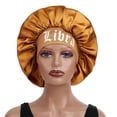 thumbnail image 3 of Constellation-Print Satin Sleep Bonnet & Headband-Wide-Band Soft Wrap for Daily Use, Makeup & Skincare|Adjustable Hair Protector Sagittarius 7CM, 3 of 6
