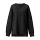 thumbnail image 5 of Camiseta para mujer,Camiseta de manga larga con forro polar para mujer, jersey extragrande de cuello redondo, top informal suave para mujer, para el hogar y la calle, sopatenor, 5 of 9