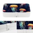 thumbnail image 4 of Jellyfish PU Leather Necklace Organizer Jewelry Box Earring Organizer with Removable Compartment, Portable, 4 of 6