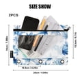 thumbnail image 3 of 2 Pack Flip Folders with Clear PVC Window Binder Pouches 3-Ring Binder Organizer for Office & Home Abstract Blue Maple Leaves, 3 of 6