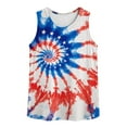 thumbnail image 4 of MIXUE Toddler Girls T-Shirts & Tank Tops Summer Fourth Of July Independence Day Tie Dye Print Round Neck Sleeveless Loose Casual Tshirts Holiday Wear,Blue,2-3 Years, 4 of 4