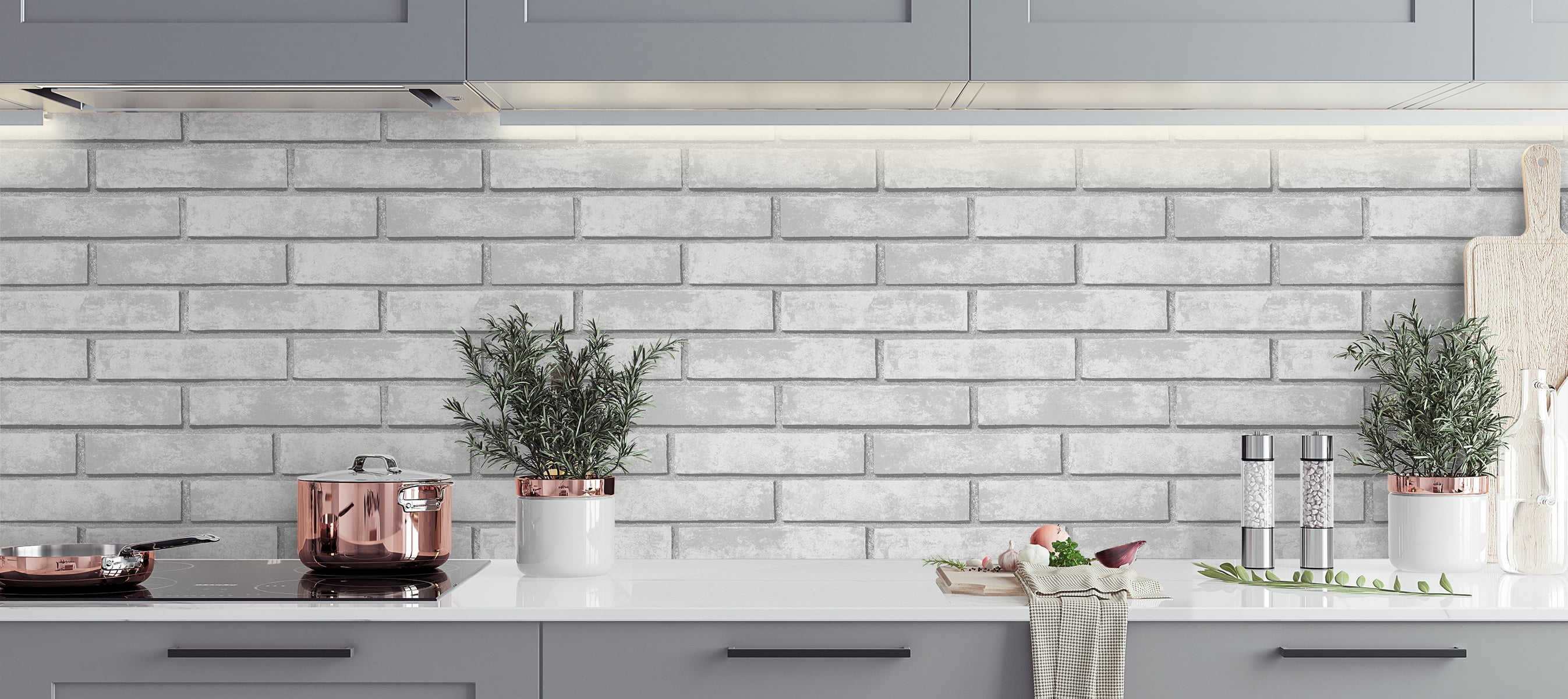NextWall Monarch Brick Peel and Stick Wallpaper