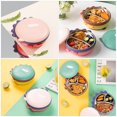 thumbnail image 3 of OUNONA Kids Divided Plate Pink Round with Divided Sections Suction Plate 1Set, 3 of 3